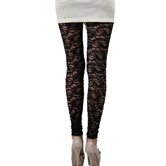 Black Sexy Stretchy Knit Leggings - Picture 6 of 6